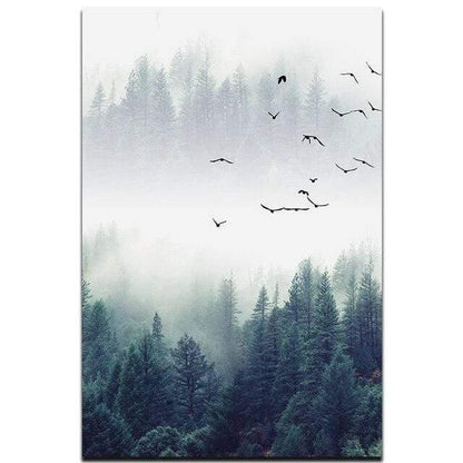 Vivolux | 3-teilige Nordic Forest Landscape Wandkunst