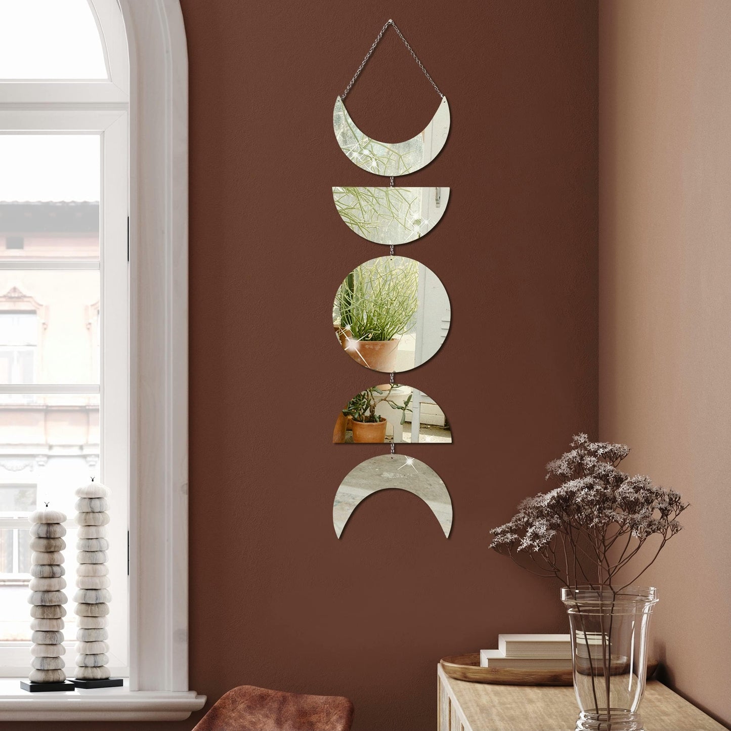 Vivolux | Mondphasen Spiegel Wandbehang