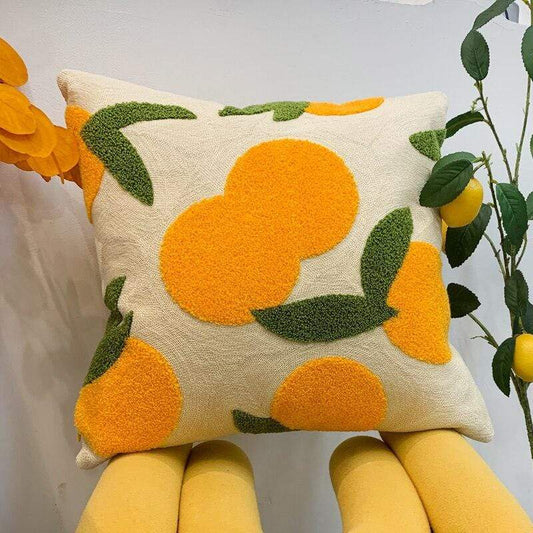 Vivolux | Orange Stickerei Kissenbezug