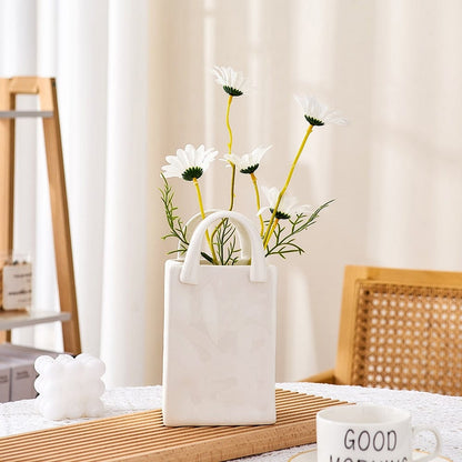Vivolux | Weiße Tasche Porzellan Vase
