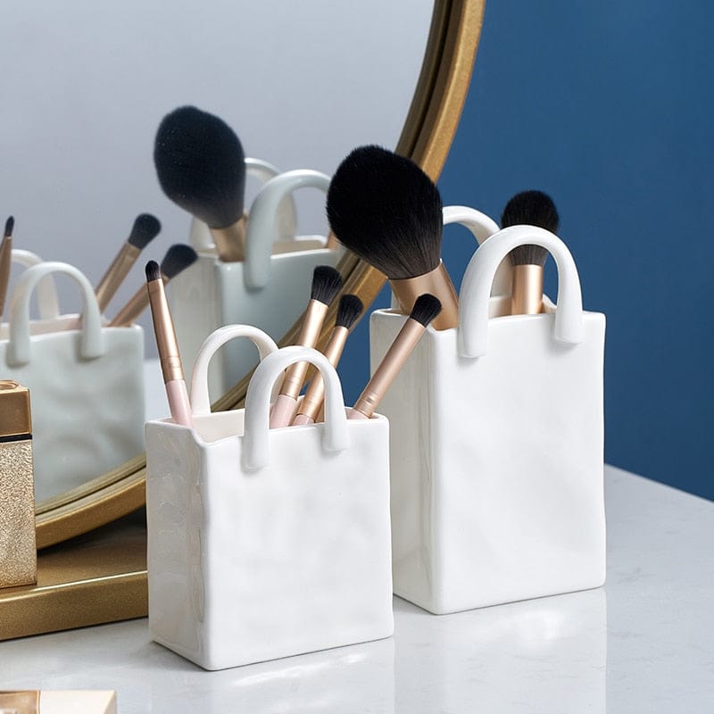Vivolux | Weiße Tasche Porzellan Vase