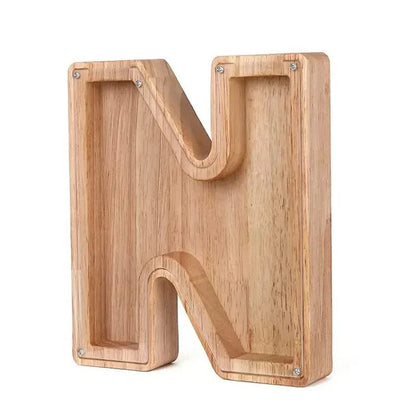 Vivolux | Holz Alphabetbuchstaben 'Initial' Sparschwein