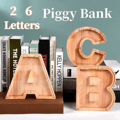 Vivolux | Holz Alphabetbuchstaben 'Initial' Sparschwein