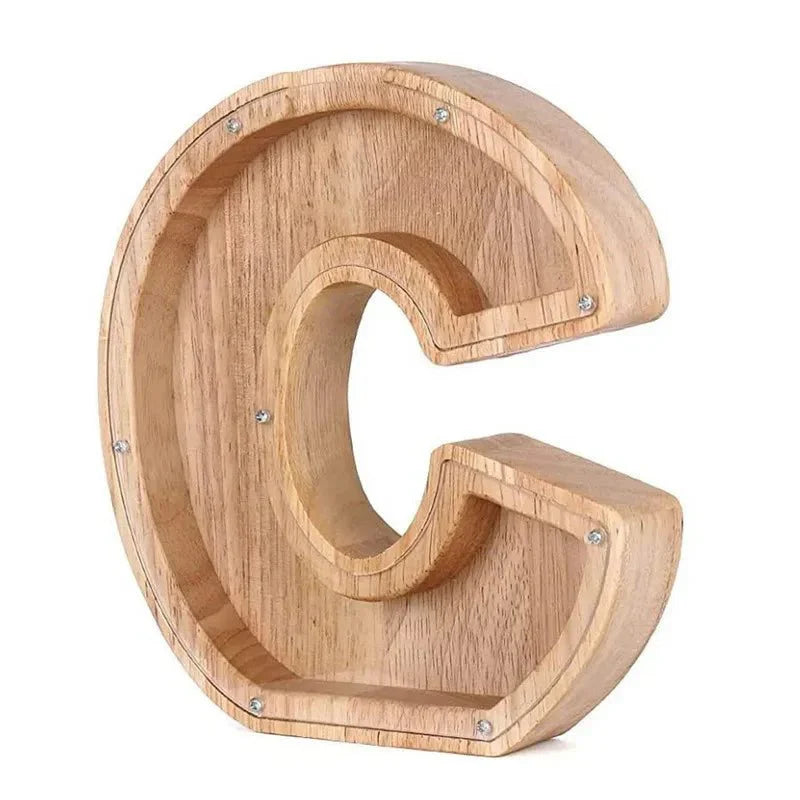 Vivolux | Holz Alphabetbuchstaben 'Initial' Sparschwein