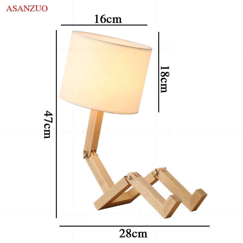 Vivolux | Holz Junge Form LED Tischlampe Schreibtisch Ornament