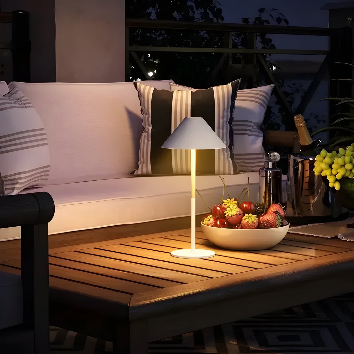 Vivolux | Minimalistische dimmbare Touch-Tischlampe - wasserdichtes und wiederaufladbares Licht Farbe