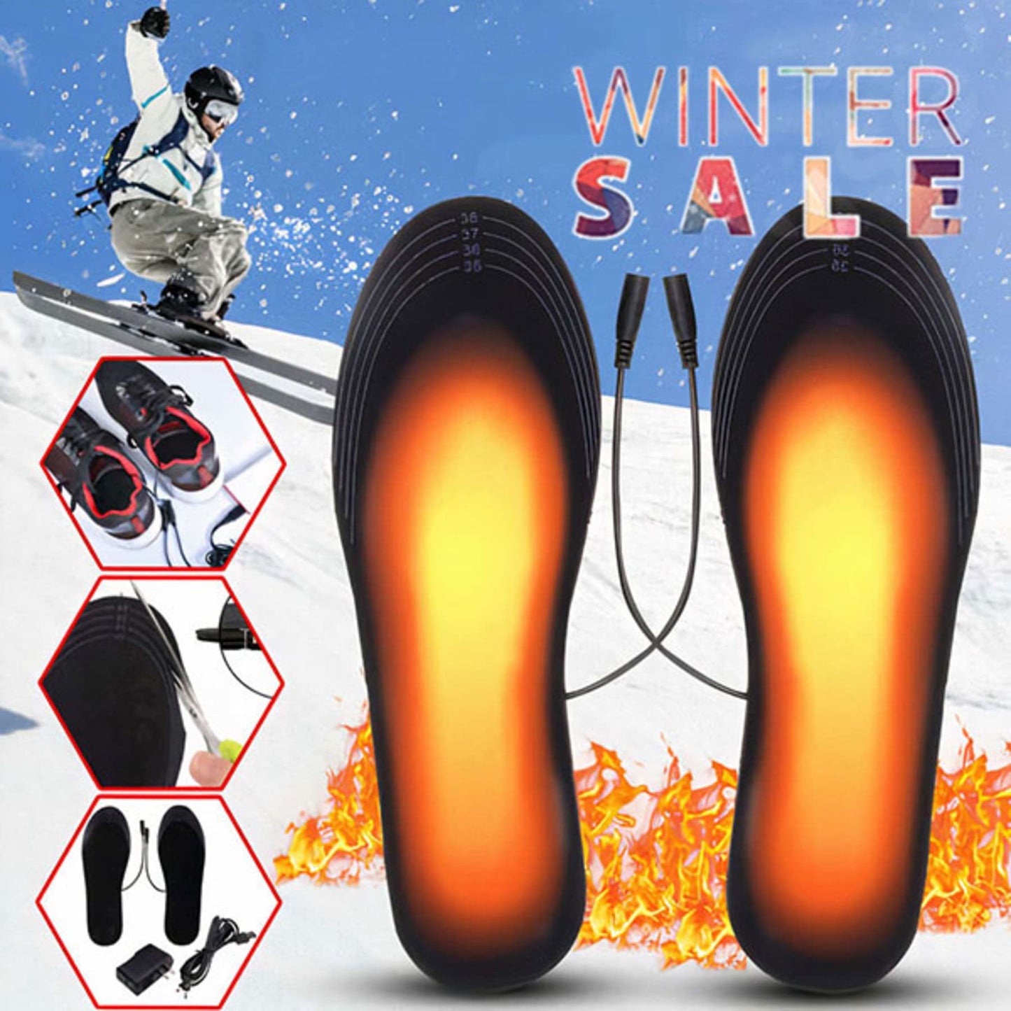 Wärmende Einlegesohlen USB aufladbar
